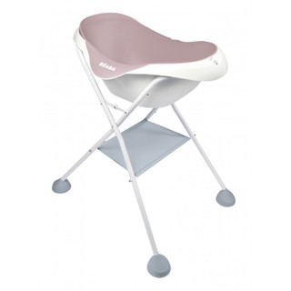 BEABA อ่างอาบน้ำพร้อมขาตั้ง Camélé’O 1st age Baby Bath with Foot Support - Vintage Pink