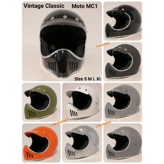 ภาพหน้าปกสินค้าหมวกกัน​น็อค วินเทจคลาสสิก MC​1 Moto VIntage Classicaa ฟรีแก้ปหมวก by JTM RIDERS ที่เกี่ยวข้อง