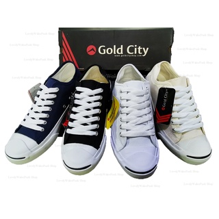 สินค้า (พร้อมส่ง🚛)Jack-Gold Cityรองเท้าผ้าใบพื้นนุ่มใส่ทน! มี 5 สี ขาว ดำ กรม ครีม ดำดำ Size37-45