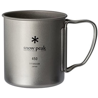 Snow Peak Titanium Single Mug MG-143 แก้วแค้มปิ้งค์ Snow Peak ขนาด 450ml