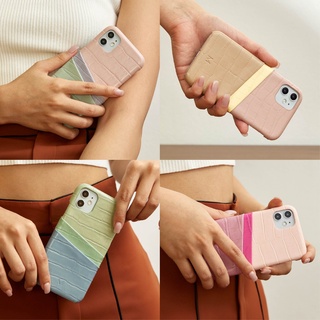 ภาพขนาดย่อของสินค้า(11 Series) MUSE 3Tone Card Holder Phone Case PASTEL