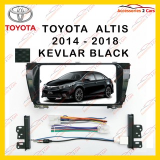 กรอบหน้าวิทยุ TOYOTA ALTIS 2014 KEVLAR BLACK รหัส NV-TO-091