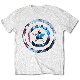 T-shirt  เสื้อยืด พิมพ์ลายการ์ตูนมาร์เวล Capn America Knock Out โอเวอร์ไซซ์ สีขาว สไตล์ฮิปฮอป คลาสสิก สําหรับผู้ชายS-5XL