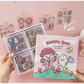 สติกเกอร์ PVCใส ไดคัท (set5แผ่น) 🐰🐻🐥 สติกเกอร์ กันน้ำ ติดของ ตกแต่งDIY