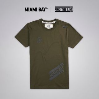 Miami Bay เสื้อยืด รุ่น Find the line สีเขียวขี้ม้า