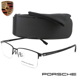 Porsche แว่นตา รุ่น 9291 C-1 สีดำ กรอบเซาะร่อง ขาข้อต่อ วัสดุ สแตนเลส สตีล (สำหรับตัดเลนส์) กรอบแว่นตา Eyeglasses