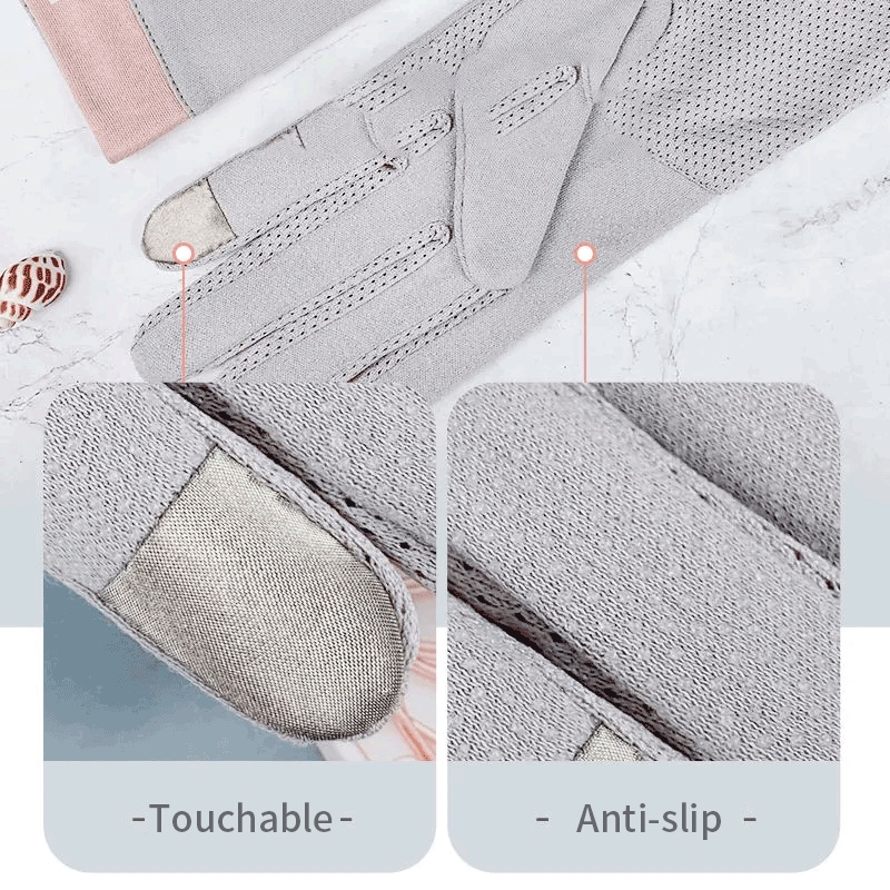 ถุงมือกันแดด-ป้องกันรังสียูวี-ป้องกันการลื่น-เหมาะกับฤดูร้อน-สําหรับผู้หญิง