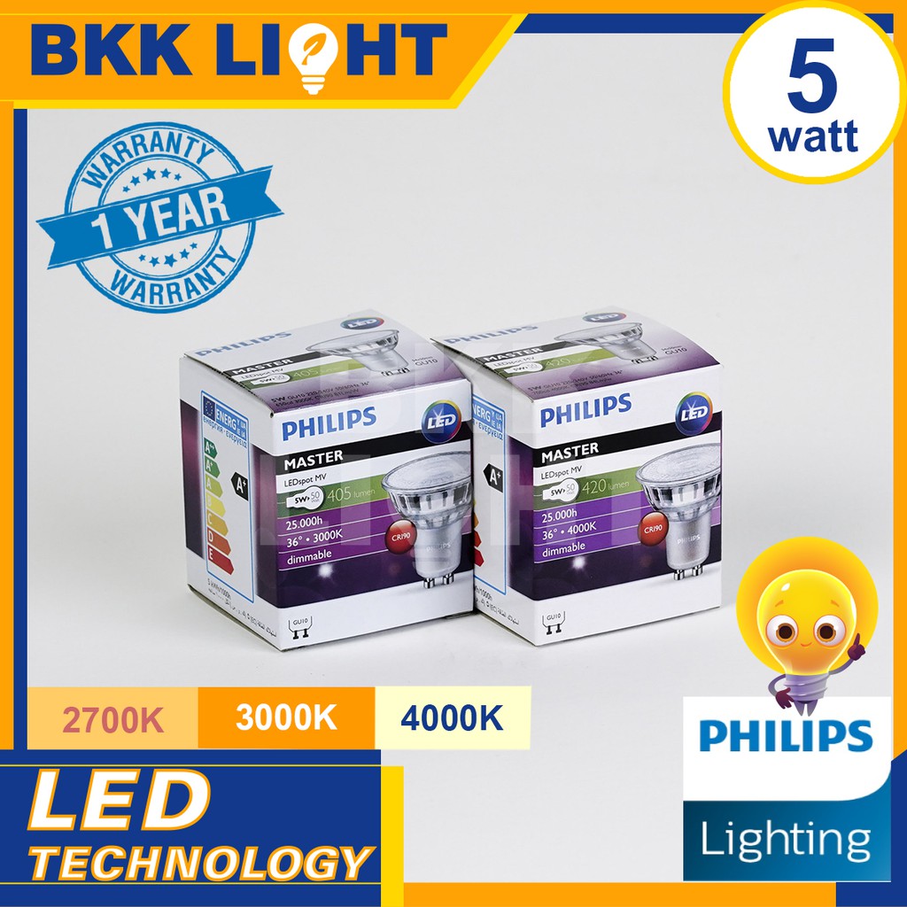 philips-หลอด-master-led-4-9w-gu10-ดิมได้-mr16-220v-dim-ต่อตรง-มี-3-สี-2700k-3000k-4000k-coolwhite-หรี่ได้