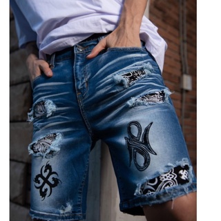 ภาพหน้าปกสินค้ากางเกงขาสั้นยีนส์ Nrez Bandana Short Pants [ลดสูงสุด150.-ใช้โค้ดNREZ15DEC] ที่เกี่ยวข้อง