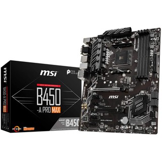 สินค้า MSI B450 A PRO MAX AMD Ryzen 3rd Gen AM4 M.2 USB 3 DDR4 Mainboard (ใช้แทน H110 BTC,TB250 btc pro,TB360 BTC PRO 2.0)