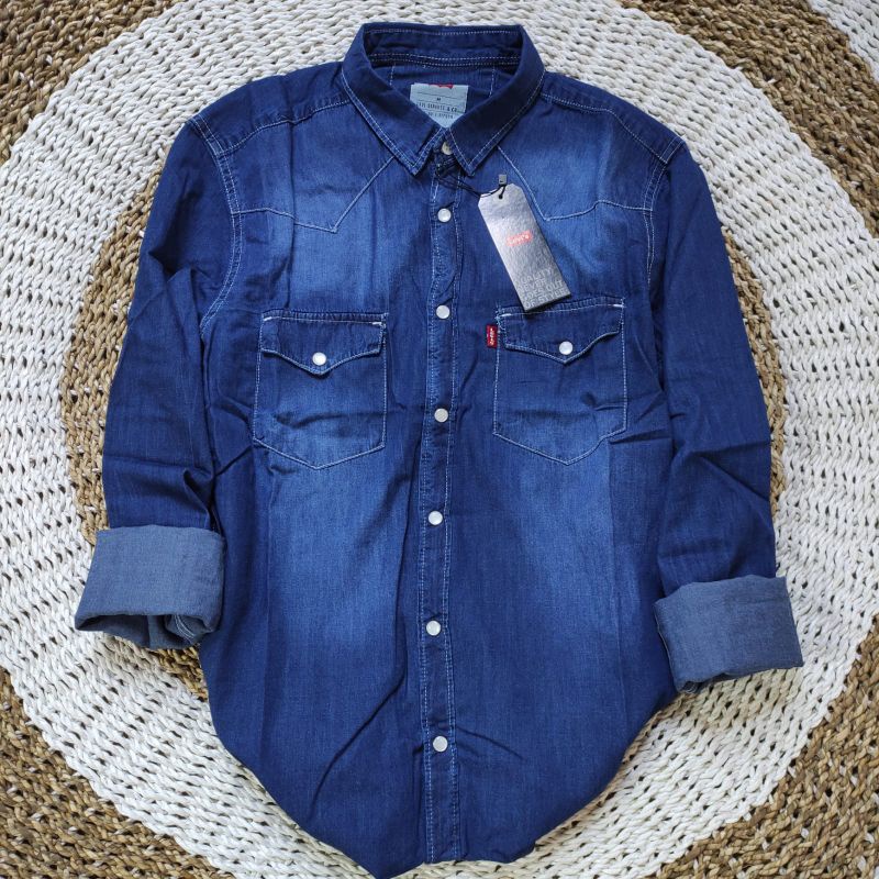 levis-เสื้อเชิ้ตยีนขายาว-พรีเมี่ยม-สําหรับผู้ชาย