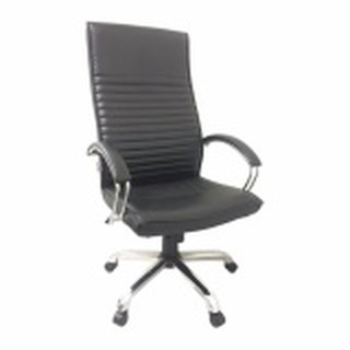 NDL เก้าอี้สำนักงานสูง มีสวิงปรับโยก ปรับระดับได้ รุ่น CO006M-B (สีเบาะดำ/ขาชุป)
