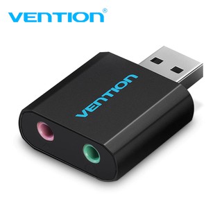 Vention External USB Sound Card 3.5 มม. อะแดปเตอร์หูฟัง AUX สำหรับลำโพงไมค์