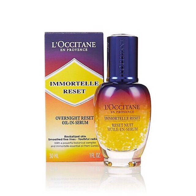 L'Occitane Immortelle Overnight Reset Oil In Serum 30ml/50ml Shopee Thailand
