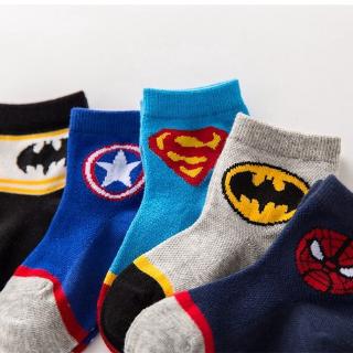 ถุงเท้าผ้าฝ้ายลาย superheroes สําหรับเด็ก