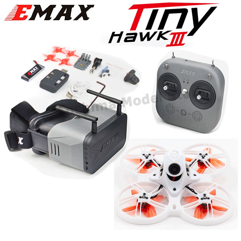 emax-tinyhawk-iii-rtf-ชุดโดรนแข่งขัน-3-fpv-f4-15000kv-runcam-nano-4-25-100-200mw-vtx-frsky-d8-พร้อมตัวควบคุม-และแว่นตา