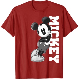 เสื้อยืดโอเวอร์ไซส์เสื้อยืด พิมพ์ลาย Disney Mickey Mouse Lean สําหรับผู้ใหญ่S-3XL