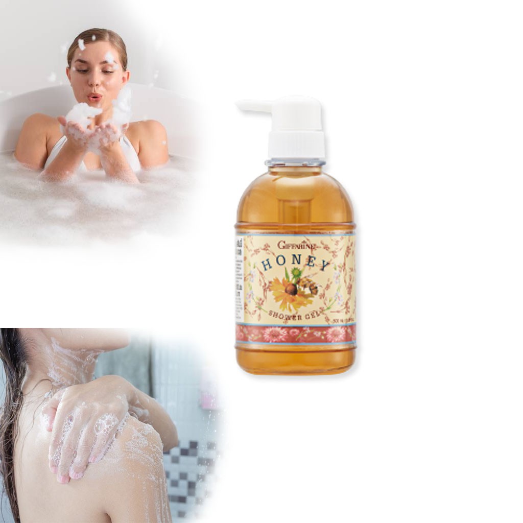 เจลอาบน้ำกิฟฟารีน-honey-shower-gel-ผสมของน้ำผึ้งบริสุทธิ์-ให้ผิวเนียนใส-เปล่งปลั่ง-เป็นธรรมชาติ