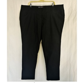 กางเกงขายาวผ้ายืดสกินนี่ไซส์คนอ้วน ผ้าคล้ายยีนส์ สีดำ เหมาะใส่ทำงาน ไซส์ 26-48" ราคา 320 บาท