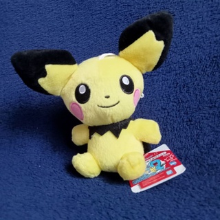 พวงกุญแจ​ ตุ๊กตา​ พิชู Pichu Pokemon งานป้ายห้อย​ ลิขสิทธิ์​แท้​ BANDAI