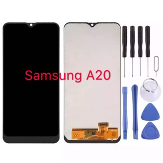 หน้าจอ LCD Samsung A20 พร้อมชุดไขควง/จอชุดSamsung A20/จอA20/จอซัมซุงA20