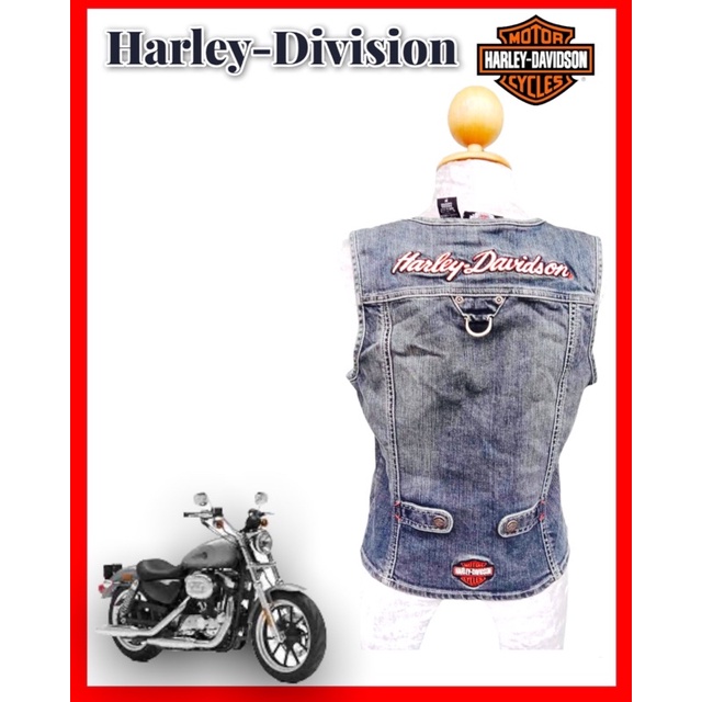 เสื้อกั๊กยีนส์-harley-davidson-size-m-มือสอง