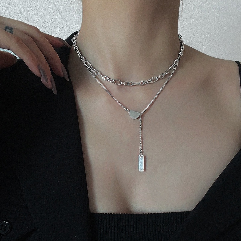 cold-wind-simple-personality-geometric-double-layer-necklace-metal-wind-design-pendant-pendant-female-for-girls-for-wome