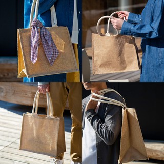 ภาพหน้าปกสินค้าMuji ของแท้ กระเป๋าจูดท์ (ปอกระเจา) Jute my Bag/ ถุงshopping bag สีขาว ที่เกี่ยวข้อง