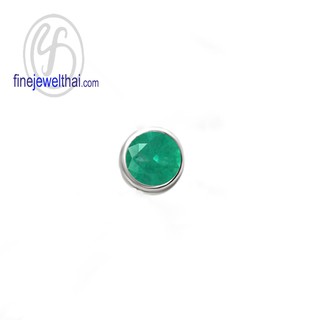 Finejewelthai-จี้มรกต-มรกต-จี้พลอย-พลอยประจำเดือนเกิด-Emerald-Silver-Pendant-Birthstone-P1085em00 (ราคาต่อชิ้น)