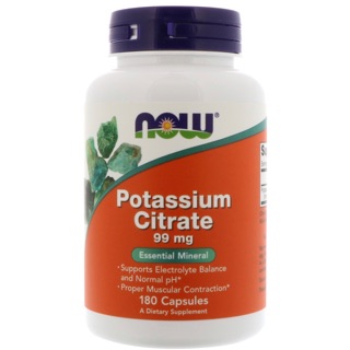 Potassium Citrate 99mg 180capsule โปแตสเซียมซิเตรท หรือ magnesium potassium