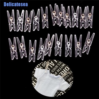 Delicatesea: 20 ชิ้น คลิปหนีบกระดาษ พลาสติกใส สําหรับแขวนกระดาษ ตุ๊กตาเด็ก
