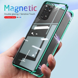360° Magnetic Double Sided Glass Flip Coque For Xiaomi Redmi Note 11 Pro 5G Case Radmi Redmi Note11 11S 4G Full Body Protect Cover