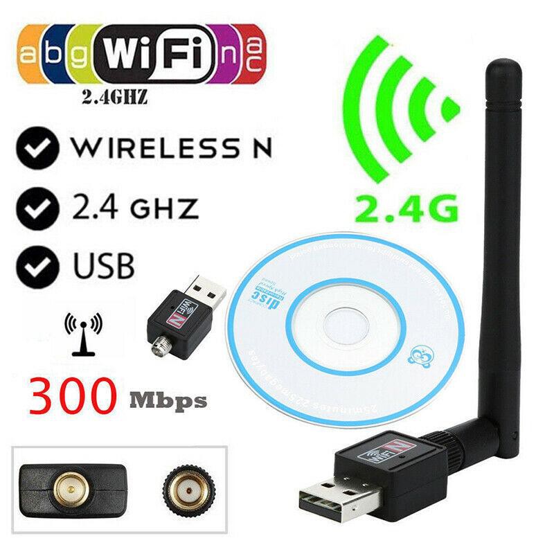 อุปกรณ์เชื่อมต่อสัญญาณ-wireless-wifi-adapter-300mbps-2dbi-แบบ-usb-wireless-2-4g-wifi-สำหรับโน็ตบุ๊คและ-pc