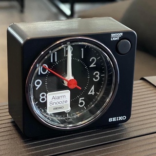 🎁SEIKO นาฬิกาปลุก ตั้งโต๊ะ รุ่น QHE100K ของแท้100% ประกัน1ปี