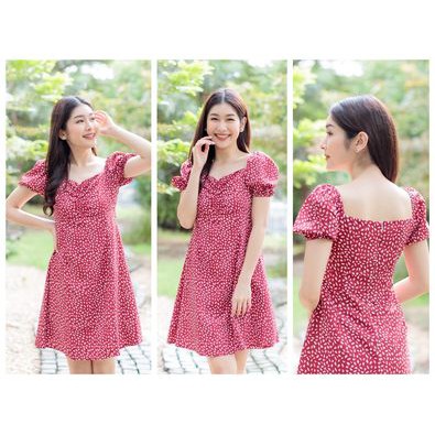 ชุดเดรส-ad-301-mini-flora-petal-dress-by-adora-brandofficial