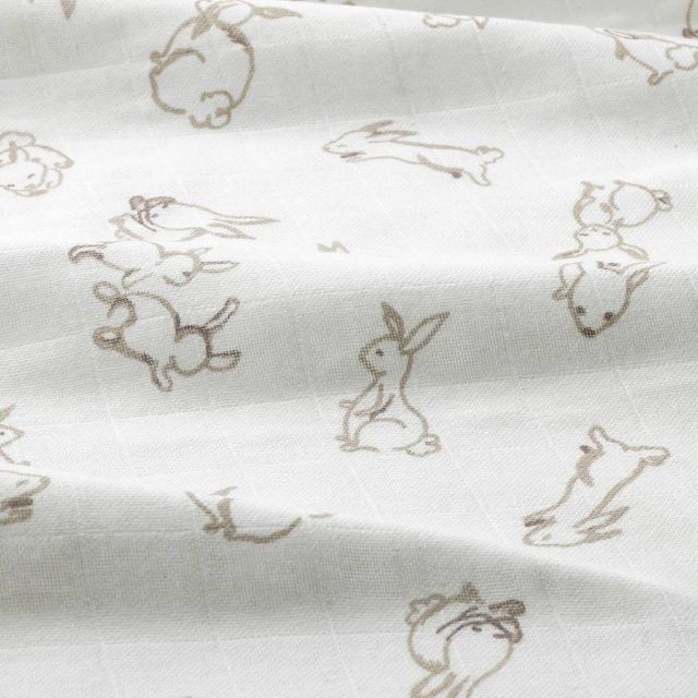 ikea-ผ้าอ้อม-ลายกระต่าย-บลูเบอร์รี-ขาว-70x70-ซม