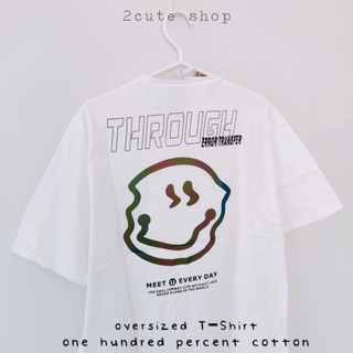 Oversized T-Shirt cotton100% || เสื้อยืดผ้าฝ้าย ทรงโอเวอร์ไซส์ ผ้านิ่มมาก งานเกรดขึ้นห้าง TD-N05