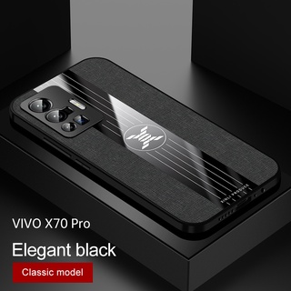 Ready Stock เคส VIVO X70 Pro 5G X60 X50 Handphone Case Fabric Cloth Silicone Back Cover Mens Grey Black Hardcase เคสโทรศัพท์ VIVOX70Pro VIVOX70 X70Pro Phone Casing