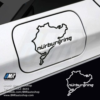 สติ๊กเกอร์ Nurburgring 12.5x14 cm. สีดำ / สีขาว