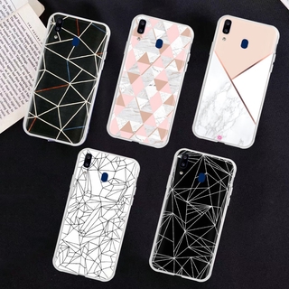 เคสโทรศัพท์มือถือ แบบใส ลายเรขาคณิต เรียบง่าย สําหรับ Samsung Galaxy S10E S9 S8 S7 S10 Edge Plus Lite