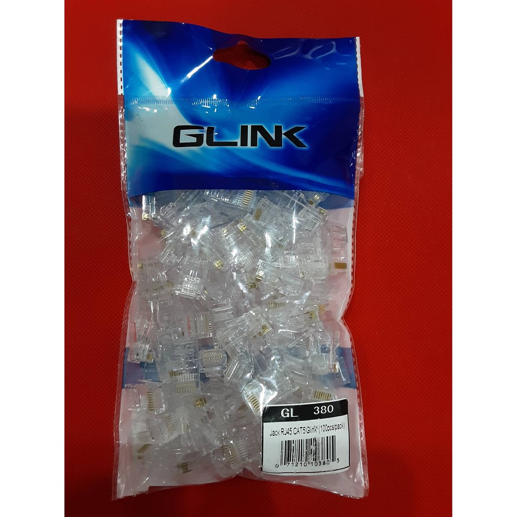 ภาพหน้าปกสินค้าGLINK หัวแลน RJ45 Cat5 ถุงละ 100 หัว(GL380) จากร้าน bkk0843206318 บน Shopee