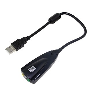 Steel Sound USB 2.0/5Hv2 Virtual 7.1 Channel Sound Card - (Black)