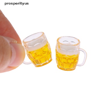 ภาพหน้าปกสินค้า[prosperityus] แก้วเบียร์จิ๋ว 1:12 อุปกรณ์เสริม สําหรับบ้านตุ๊กตา 1 ชิ้น ที่เกี่ยวข้อง