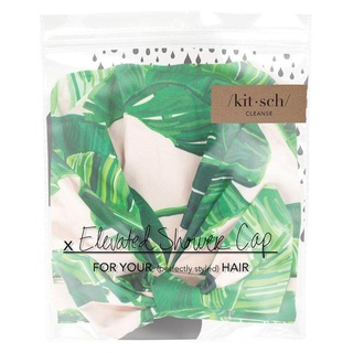 KITSCH - Luxe Shower Cap #PALM LEAVES