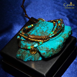 กำไลหินเชือกถัก หินมงคล เทอร์ควอยส์ (Turquoise)  ....