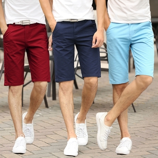 กางเกงขาสั้นขับรถฤดูร้อนแนวโน้มของผู้ชายกางเกงลำลองกางเกงins卡其色裤子男五分裤