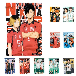 โปสเตอร์กระดาษคราฟท์ พิมพ์ลายการ์ตูนวอลเลย์บอล Haikyuu สไตล์ญี่ปุ่น สําหรับตกแต่งผนัง