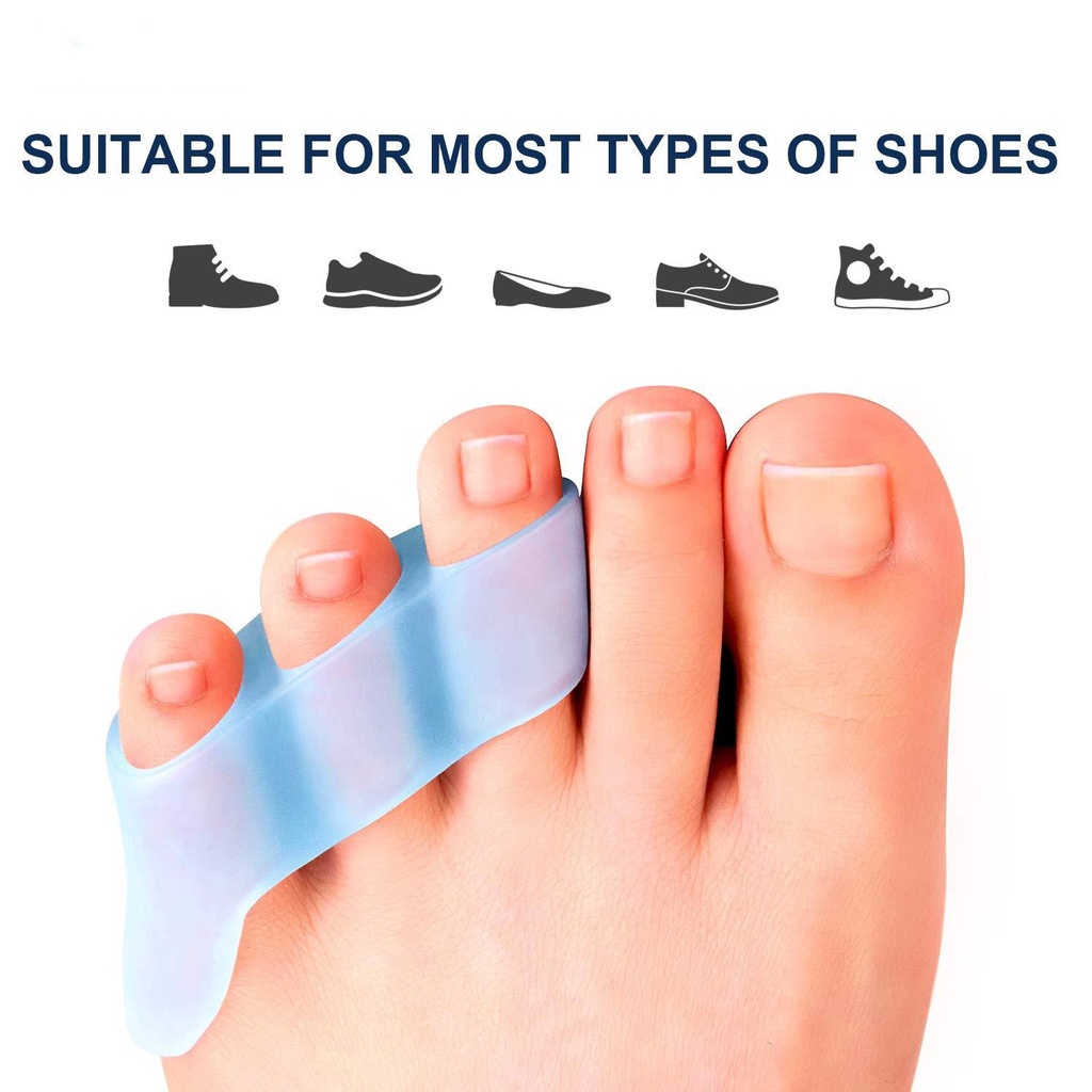 ภาพสินค้าอุปกรณ์เจลแยกนิ้วเท้าบรรเทาอาการปวดเมื่อยและนิ้วเท้าแยกนิ้วเท้า จากร้าน amazon.th บน Shopee ภาพที่ 1