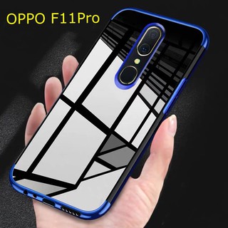 Case OPPO F11Pro เคสนิ่ม ขอบสีหลังใส เคสกันกระแทก สวยและบาง TPU CASE เคสซีลีโคน สินค้าใหม่ ส่งจากไทย