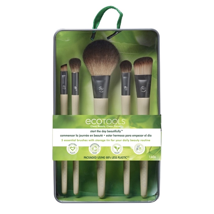 ecotools-ชุดแปรง-start-the-day-beautifully-เซ็ต-5-ชิ้นพร้อมกล่องเก็บ